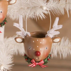 Bethany Lowe 3" Mini Reindeer Christmas Bucket Figure Or Ornament ML0425 -The Jelly Christmas Shop apiodriv4 47511.1646091951