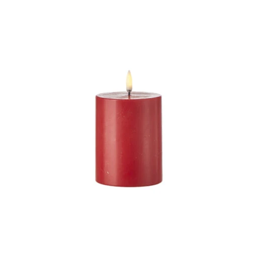 Uyuni 3" X 5" Or 7" Or 9" Flat Top Moving Flame Red Unscented Pillar Battery Candle - Image 2