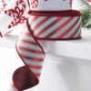 Raz 2.5" Red And White Striped Wired Christmas Ribbon R4071775 -The Jelly Christmas Shop apip1nb6c 41447.1646091892