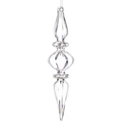 Raz 8" Clear Glass Finial Christmas Ornament 4022819 -The Jelly Christmas Shop apipjdxid 42790.1646091976