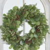 Raz 27" Iced Mixed Greenery, Eucalyptus And Pinecone Christmas Wreath W4102617 -The Jelly Christmas Shop apipnzygh 39099.1646091913