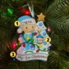 Baby Decorating A Tree Blue Personalized Christmas Ornament OR1847-B -The Jelly Christmas Shop apipqeyle 80014.1666293417