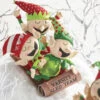 Raz 16" Elf Varsity Sled Team Christmas Figure 4116347