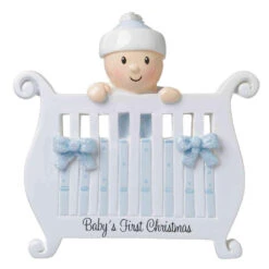 Baby Boy In Crib Personalized Christmas Ornament OR1732-B -The Jelly Christmas Shop apiq6ggqy 43180.1646091911