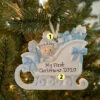 Baby's First Christmas Boy In Sleigh Personalized Christmas Ornament OR1649-B -The Jelly Christmas Shop apire2uo9 58551.1646091883