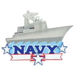 Navy Air Craft Carrier Personalized Christmas Ornament OR1394 -The Jelly Christmas Shop apirefwhp 96141.1646091881