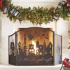 Raz 48" And To All A Good Night Christmas Fireplace Screen 4117027 -The Jelly Christmas Shop apirnlysu 61313.1646091960