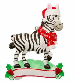 Zebra Personalized Christmas Ornament OR1850-Z -The Jelly Christmas Shop apirsr5t0 10727.1646091908