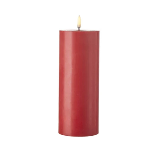 Uyuni 3" X 5" Or 7" Or 9" Flat Top Moving Flame Red Unscented Pillar Battery Candle - Image 4