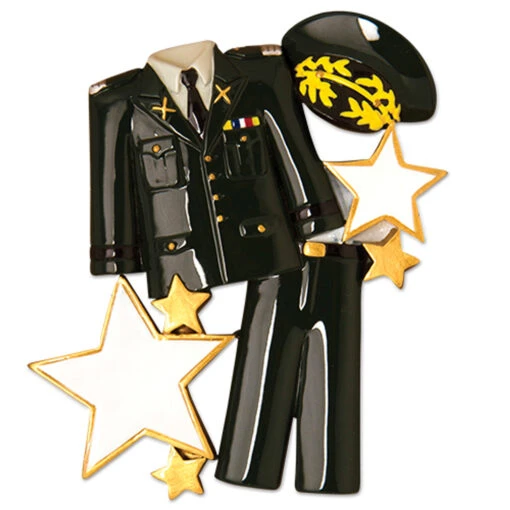 Armed Services Army Uniform Personalized Christmas Ornament - Image 3
