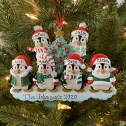 Family Personalized Christmas Ornament With 6 Penguins 6 Family Personalized Christmas Ornament With 6 Penguins -The Jelly Christmas Shop apisjhz5q 68215.1646091893