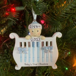 Baby Boy In Crib Personalized Christmas Ornament OR1732-B -The Jelly Christmas Shop apisqz4vv 54333.1646091913