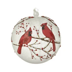 Raz 6" Cardinal Glass Ball Christmas Ornament 4124603 -The Jelly Christmas Shop apistmb6h 01078.1646091917