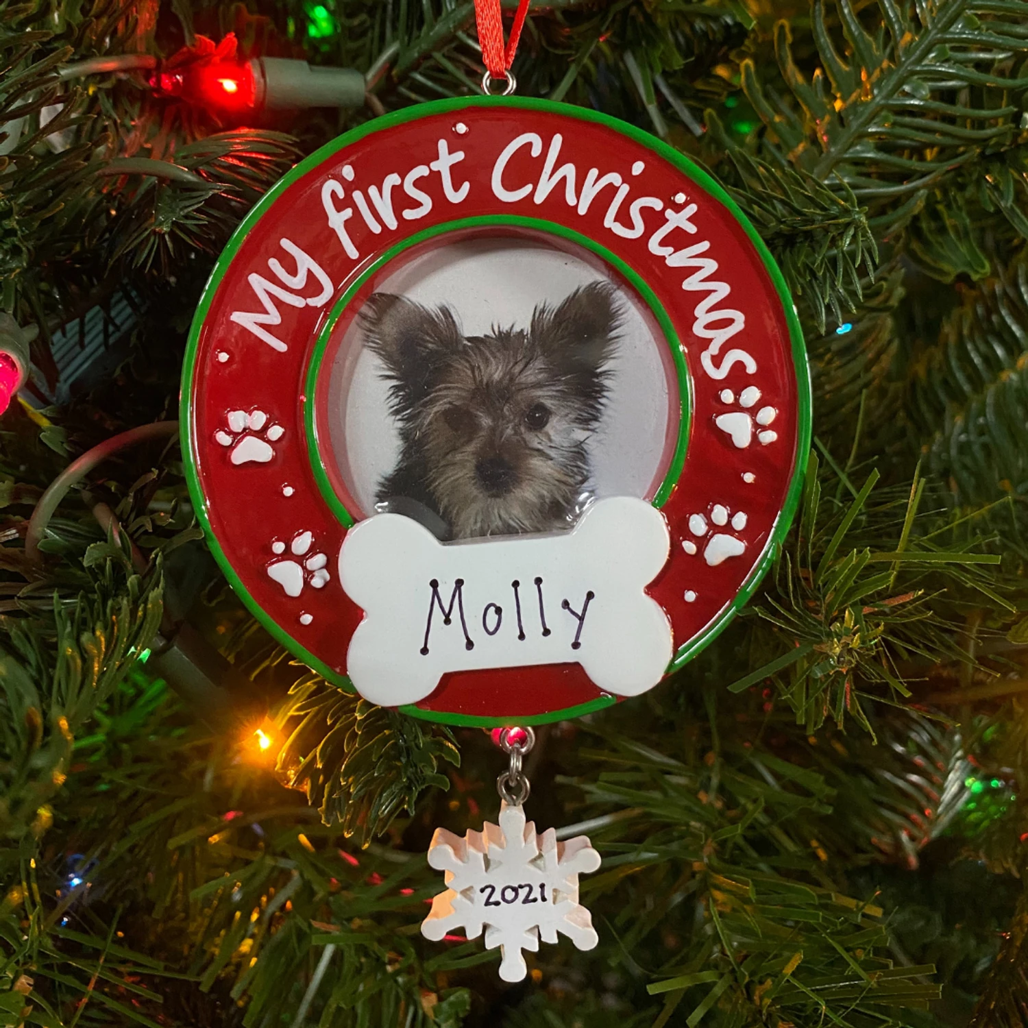 My First Christmas Dog Picture Frame Personalized Christmas Ornament PF1717 4 My First Christmas Dog Picture Frame Personalized Christmas Ornament PF1717 - Image 2