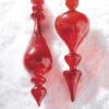 Raz 11.25" Bright Red Finial Glass Christmas Ornament 4122878