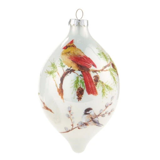 Raz 4.75" Winter Bird Glass Christmas Ornament 4024608 - Image 5