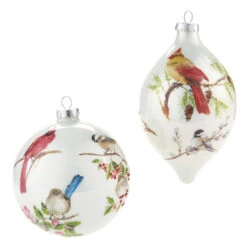 Raz 4.75" Winter Bird Glass Christmas Ornament 4024608 -The Jelly Christmas Shop apiunb166 13294.1646091963