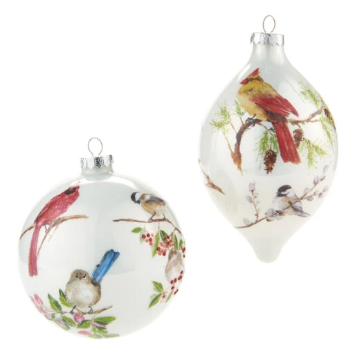 Raz 4.75" Winter Bird Glass Christmas Ornament 4024608 - Image 3