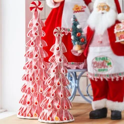 Raz Claydough Ribbon Candy Tree Christmas Decoration 4014108