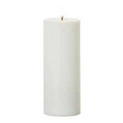 Uyuni 3" X 5", 7" Or 9" Flat Top Moving Flame White Unscented Pillar Battery Candle -The Jelly Christmas Shop apiwyogje 25006.1646091932