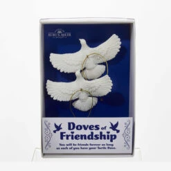 Kurt Adler 4.5" Friendship Dove Christmas Ornaments Set Of 2 C6699