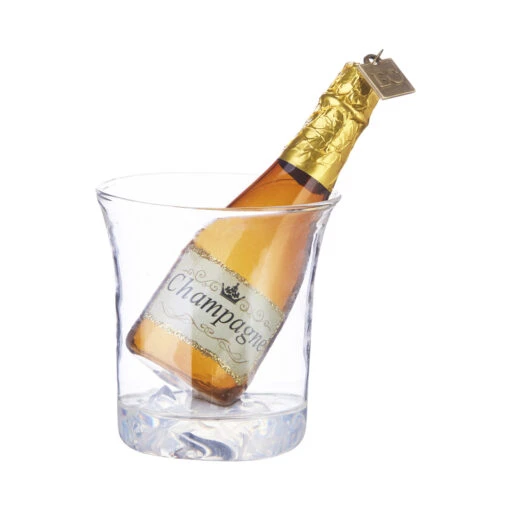 Raz Eric Cortina 4.25" Ice Bucket With Champagne Glass Christmas Ornament 4053111 - Image 3