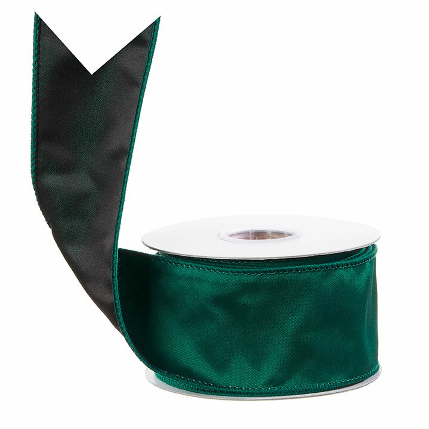 Raz 2.5" Emerald Green Wired Christmas Ribbon R4027799 4 Raz 2.5" Emerald Green Wired Christmas Ribbon R4027799 - Image 2