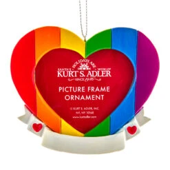 Kurt Adler Pride Picture Frame Personalized Christmas Ornament D4210 -The Jelly Christmas Shop d4210 20689.1653336278