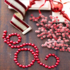 Raz 4' Red Berry Ball Christmas Tree Garland G4206719