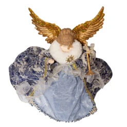 Kurt Adler 17" Indigo Blue Delft Angel Christmas Tree Topper J6099 -The Jelly Christmas Shop j6099 05 70425.1653408812