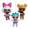 Kurt Adler 3.5" Set Of 3 L.O.L. Surprise! Christmas Ornament LL1231 -The Jelly Christmas Shop ll1231 18163.1678119633