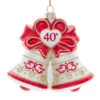 Kurt Adler 4.5" Noble Gems "40th Anniversary" Bell Glass Christmas Ornament NBX0106 -The Jelly Christmas Shop nbx0106 72133.1678124037