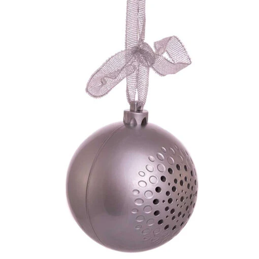 Kurt Adler 70MM Bluetooth Musical Silver Ball Christmas Ornament USB1300 - Image 4