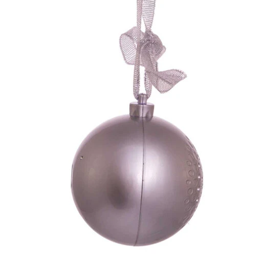 Kurt Adler 70MM Bluetooth Musical Silver Ball Christmas Ornament USB1300 - Image 3